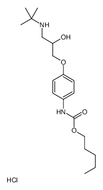 pentyl N-[4-[3-(tert-butylamino)-2-hydroxypropoxy]phenyl]carbamate,hydrochloride结构式