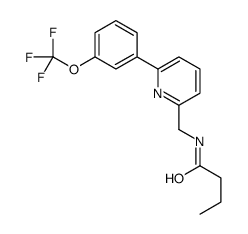 N-[[6-[3-(trifluoromethoxy)phenyl]pyridin-2-yl]methyl]butanamide结构式