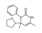 4,6-dimethyl-3-phenyl-4-(tetrahydrofuran-2-yl)-3,4-dihydropyrimidin-2(1H)-one结构式