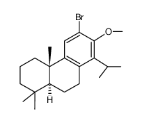 Phenanthrene, 6-bromo-1,2,3,4,4a,9,10,10a-octahydro-7-methoxy-1,1,4a-trimethyl-8-(1-methylethyl)-, (4aS,10aS)-结构式