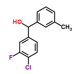 4-CHLORO-3-FLUORO-3'-METHYLBENZHYDROL结构式
