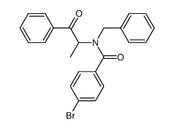 N-benzyl-4-bromo-N-(1-oxo-1-phenylpropan-2-yl)benzamide结构式