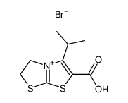 2-carboxy-3-(1-methylethyl)-5,6-dihydrothiazolo(2,3-b)thiazolium bromide Structure