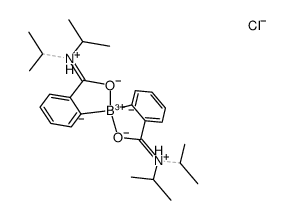 (S)-3,3'-bis(diisopropyliminio)-3H,3'H-1,1'-spirobi[benzo[c][1,2]oxaborol]-1-uide chloride结构式