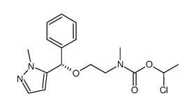 1-chloroethyl 2-(((S)-1-methyl-1H-pyrazol-5-yl)(phenyl)methoxy)ethylmethylcarbamate结构式