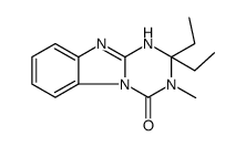 2,2-diethyl-3-methyl-10H-[1,3,5]triazino[1,2-a]benzimidazol-4-one结构式