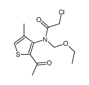 N-(2-acetyl-4-methylthiophen-3-yl)-2-chloro-N-(ethoxymethyl)acetamide结构式