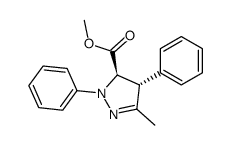 3-Methyl-1,4-diphenyl-2-pyrazolin-5-carbonsaeure-methylester结构式