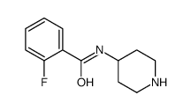 2-FLUORO-N-PIPERIDIN-4-YL-BENZAMIDE结构式