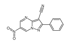 6-nitro-2-phenylpyrazolo[1,5-a]pyrimidine-3-carbonitrile Structure