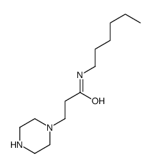 N-hexyl-3-piperazin-1-ylpropanamide Structure