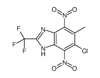 5-chloro-6-methyl-4,7-dinitro-2-(trifluoromethyl)-1H-benzimidazole Structure