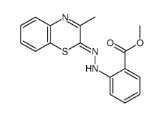 2-{N'-[3-Methyl-benzo[1,4]thiazin-(2E)-ylidene]-hydrazino}-benzoic acid methyl ester结构式