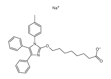 Sodium-8-[4,5-diphenyl-1-(4-methylphenyl)-imidazol-2-yloxy]-caprylate结构式