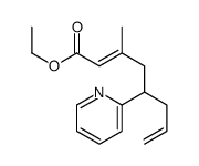 ethyl 3-methyl-5-pyridin-2-ylocta-2,7-dienoate结构式