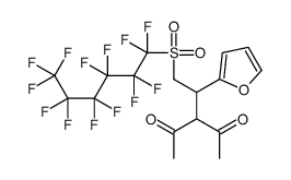 3-[1-(furan-2-yl)-2-(1,1,2,2,3,3,4,4,5,5,6,6,6-tridecafluorohexylsulfonyl)ethyl]pentane-2,4-dione Structure