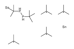 tert-butyl(tert-butylphosphanyl)phosphane,ditert-butyltin Structure