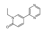 1-ethyl-5-pyrazin-2-ylpyridin-2-one结构式