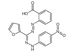 2-[[C-(furan-2-yl)-N-(4-nitroanilino)carbonimidoyl]diazenyl]benzoic acid结构式