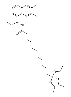 (R)-N-(11-(Triethoxysilyl)undecanoyl)-α-(6,7-dimethyl-1-naphthyl)isobutylamine结构式