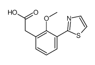 2-[2-methoxy-3-(1,3-thiazol-2-yl)phenyl]acetic acid Structure