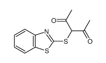 3-benzothiazol-2-ylsulfanyl-pentane-2,4-dione结构式