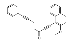 1-(2-methoxynaphthalen-1-yl)-7-phenylhepta-1,6-diyn-3-one结构式