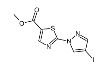 methyl 2-(4-iodopyrazol-1-yl)-1,3-thiazole-5-carboxylate结构式