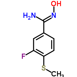 3-Fluoro-N'-hydroxy-4-(methylsulfanyl)benzenecarboximidamide Structure