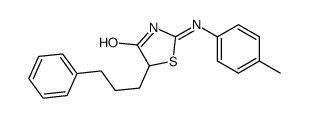 2-(4-methylanilino)-5-(3-phenylpropyl)-1,3-thiazol-4-one结构式
