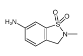 2-methyl-1,1-dioxo-3H-1,2-benzothiazol-6-amine结构式