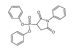 3-diphenoxyphosphoryl-1-phenylpyrrolidine-2,5-dione结构式