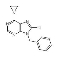 6-aziridin-1-yl-9-benzyl-8-chloro-purine Structure