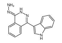 [4-(1H-indol-3-yl)phthalazin-1-yl]hydrazine结构式