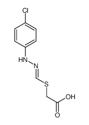 2-[[(4-chlorophenyl)hydrazinylidene]methylsulfanyl]acetic acid结构式