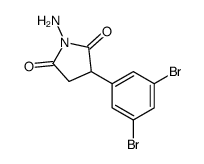 1-amino-3-(3,5-dibromophenyl)pyrrolidine-2,5-dione Structure