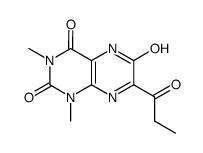 2,4,6(3H)-Pteridinetrione,1,5-dihydro-1,3-dimethyl-7-(1-oxopropyl)-结构式