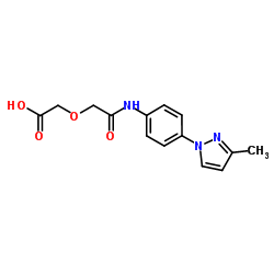 (2-{[4-(3-Methyl-1H-pyrazol-1-yl)phenyl]amino}-2-oxoethoxy)acetic acid结构式