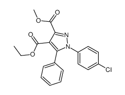4-O-ethyl 3-O-methyl 1-(4-chlorophenyl)-5-phenylpyrazole-3,4-dicarboxylate结构式
