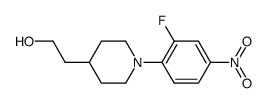 2-[1-(2-fluoro-4-nitrophenyl)piperidin-4-yl]ethanol结构式
