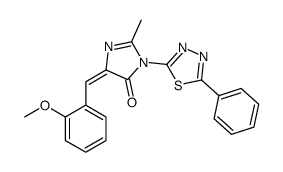 (5Z)-5-[(2-methoxyphenyl)methylidene]-2-methyl-3-(5-phenyl-1,3,4-thiadiazol-2-yl)imidazol-4-one Structure