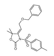 (E)-4-(2-benzyloxyethylidene)-5,5-dimethyl-3-(p-toluenesulfonyl)oxazolidin-2-one Structure