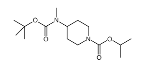 1-methylethyl 4-[{[(1,1-dimethylethyl)oxy]carbonyl}(methyl)amino]-1-piperidinecarboxylate结构式