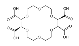 (2R,3R,11R,12R)-1,4,10,13-tetraoxa-7,16-dithiacyclooctadecane-2,3,11,12-tetracarboxylic acid结构式