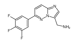 (6-(3,4,5-trifluorophenyl)imidazo[1,2-b]pyridazin-3-yl)methanamine Structure