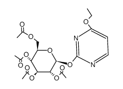 4-ethoxy-pyrimidin-2-yl tetra-O-acetyl-β-D-glucopyranoside Structure