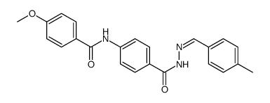4-[(4-methoxybenzoyl)amino]-N-[(E)-(4-methylphenyl)methylideneamino]benzamide Structure