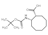 cis-2-Tert-butoxycarbonylamino-cyclooctanecarboxylic acid Structure