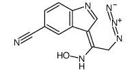 (3E)-3-[2-azido-1-(hydroxyamino)ethylidene]indole-5-carbonitrile结构式