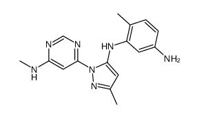 6-methyl-N1-(3-methyl-1-(6-(methylamino)pyrimidin-4-yl)-1H-pyrazol-5-yl)benzene-1,3-diamine picture